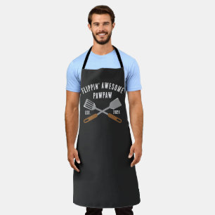 Tablier Flippin Awesome Paw BBQ Grandpa Personnalisé