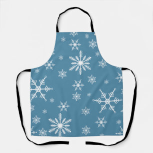 Tablier Flocon de neige de Noël en bleu