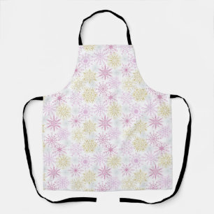 Tablier Flocon de neige rose étincelant