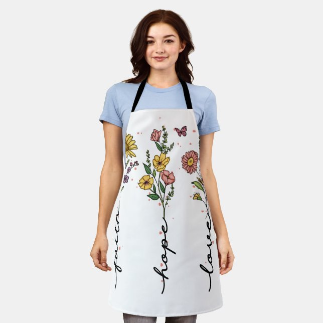 Tablier Floral  (Porté)