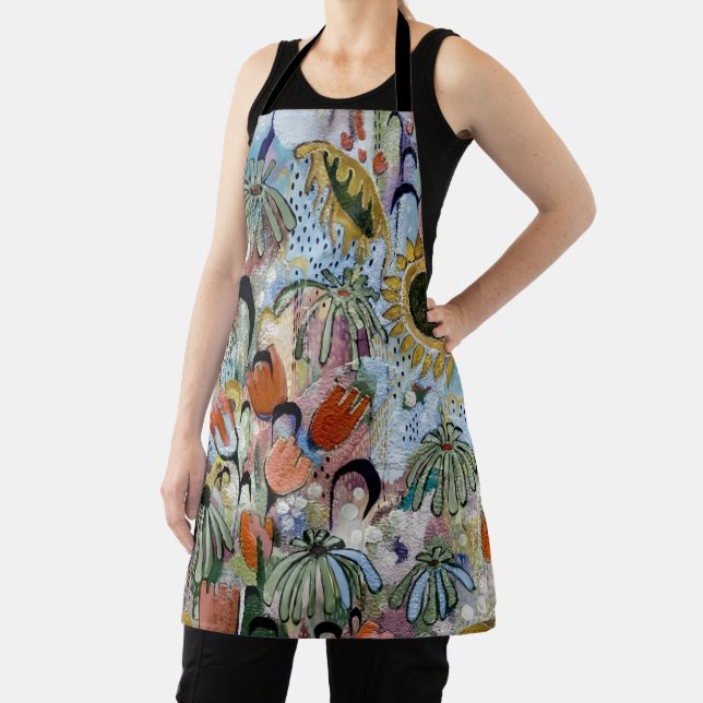 Tablier floral abstrait (Insitu)