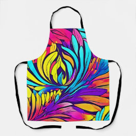 Tablier Floral Abstrait vibrant