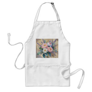 Tablier Floral Bouquet peonys lavande