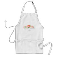 Tablier floral d'affaires de roseraie