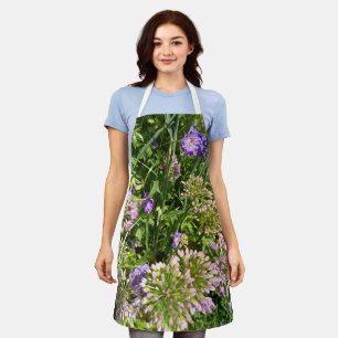 Tablier floral de prairie de fleurs sauvages viole