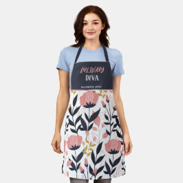 Tablier floral d'été personnalisé