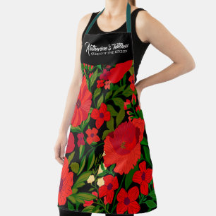 Tablier Floral Été citron citron nom personnalisé