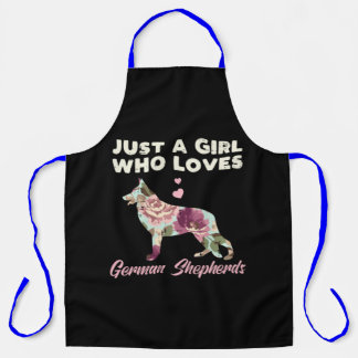 Tablier Floral Just A Girl Who Loves German Shepherd