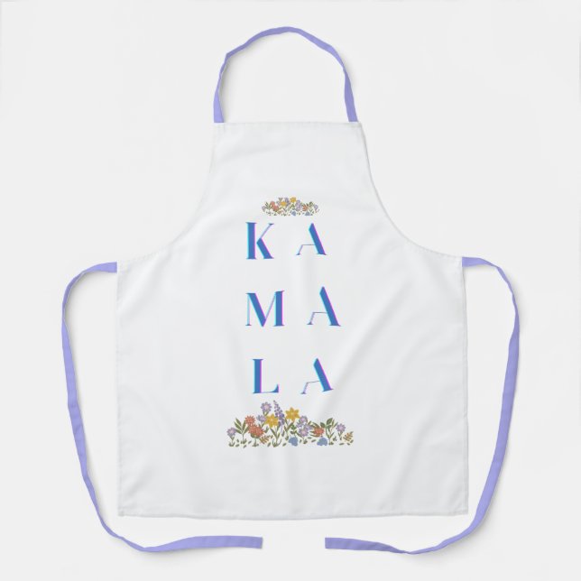 Tablier Floral Kamala Harris Tout-Sur-Imprimé Tablier, Moy (Recto)