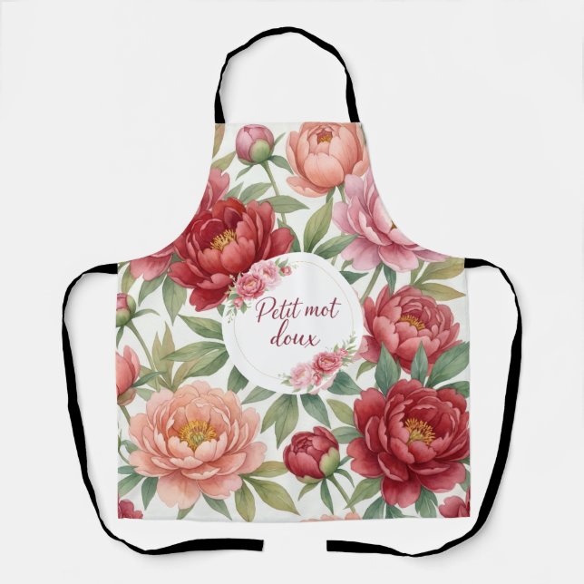 Tablier floral Petit mot doux (Recto)