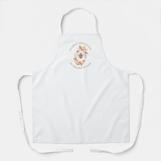 Tablier Floral rose Boho (Recto)