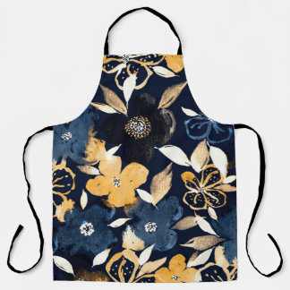 Tablier Floraux Abstraits : Motif de répétition aquarelle