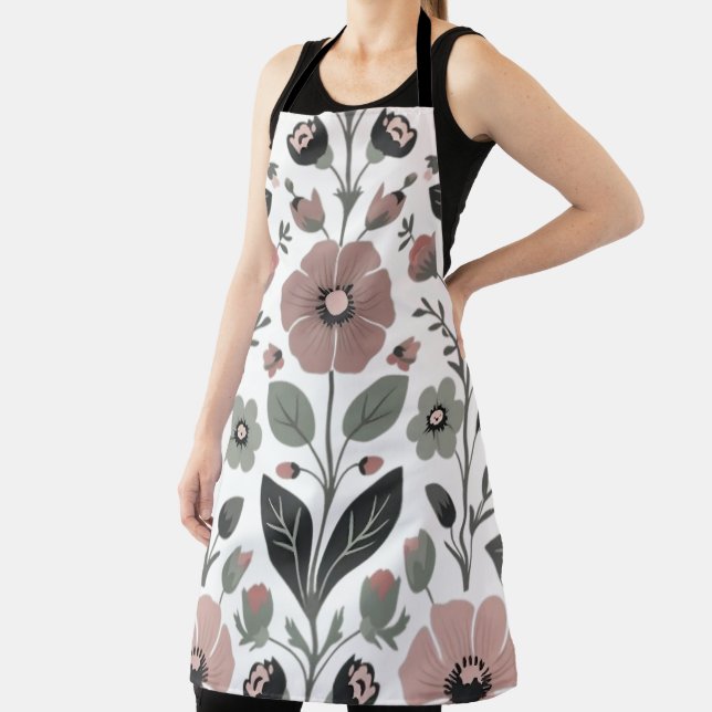 Tablier Flore folk scandinave - Primroses stylisées (Insitu)