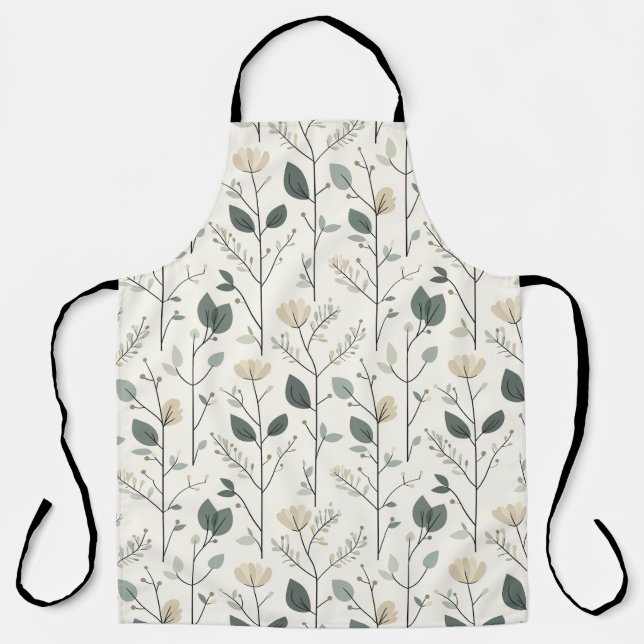 Tablier Flore nordique scandinave (Recto)