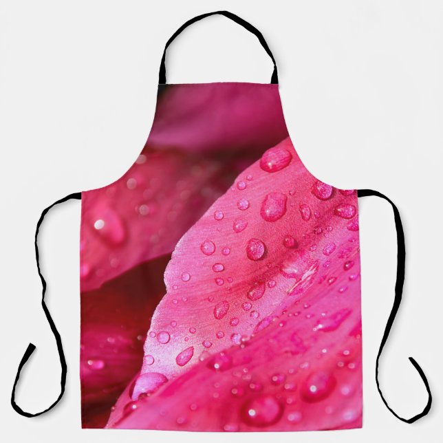 Tablier Flower leaf macro dew drops nature (Recto)