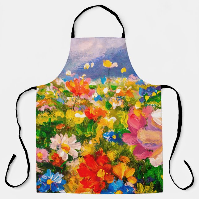 Tablier Flowers paintings monet painting claude impression (Recto)