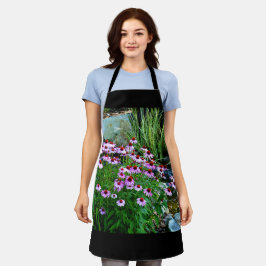 Tablier Flux de jardin avec fleurs violettes