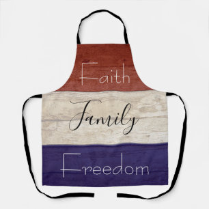 Tablier Foi famille liberté bois patriotique