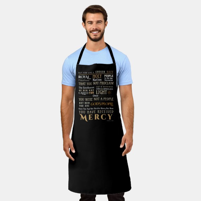 Tablier Foi religieuse Pierre 2:9-10 Apron (Porté)