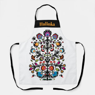 Tablier Folklore avec noir découpé Wycinanki