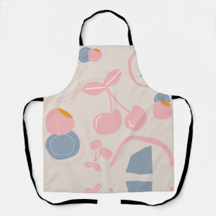 Tablier fond beige cerise