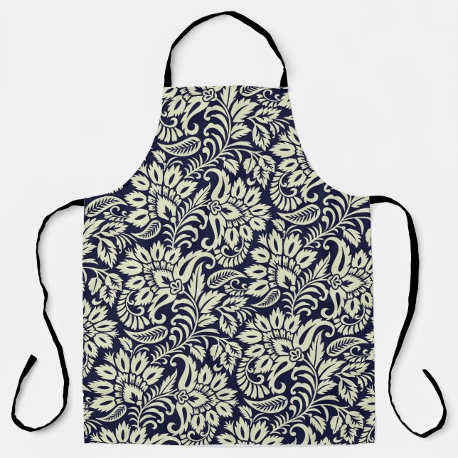 Tablier Fond Floral Indien Design Vintage (Recto)