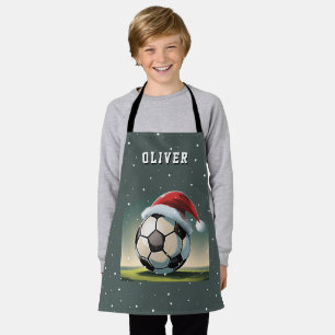 Tablier Football Football Ball Santa Hat Noël