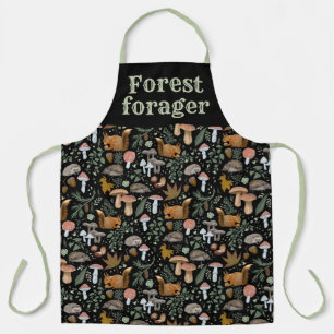 Tablier Forêt automnale Champignons et animaux d'automne
