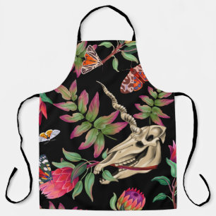 Tablier Forêt magique Unicorn Motif foncé.
