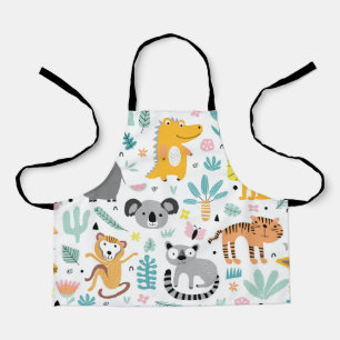 Tablier Forêt tropicale mignonne Animaux