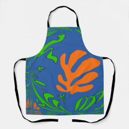 Tablier Formes Abstraites, style Matisse, ajouter du texte