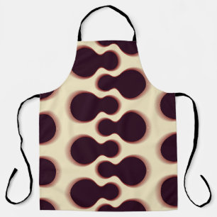 Tablier Formes globulaires épineuses, teintes marron motif