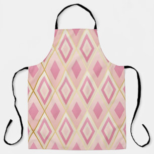 Tablier Formes rhombus rose géométrique sans coutures moti