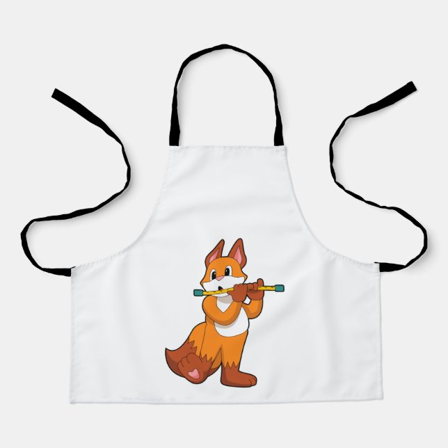 Tablier Fox à la musique avec Flute.PNG (Recto)
