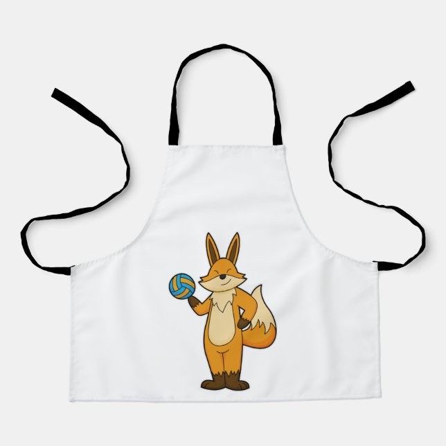 Tablier Fox comme joueur de volleyball avec volleyball (Recto)