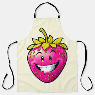Tablier Fraise rose