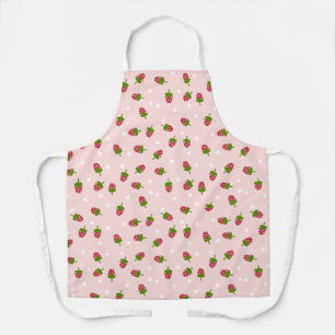 Tablier Fraise rose Kawaii Couleurs pastel doux