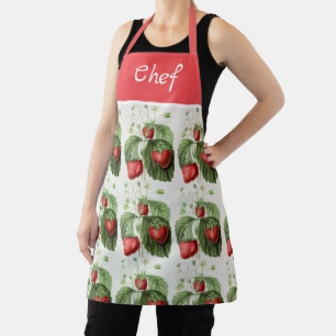 Tablier Fraise vintage Fruit coloré personnalisé