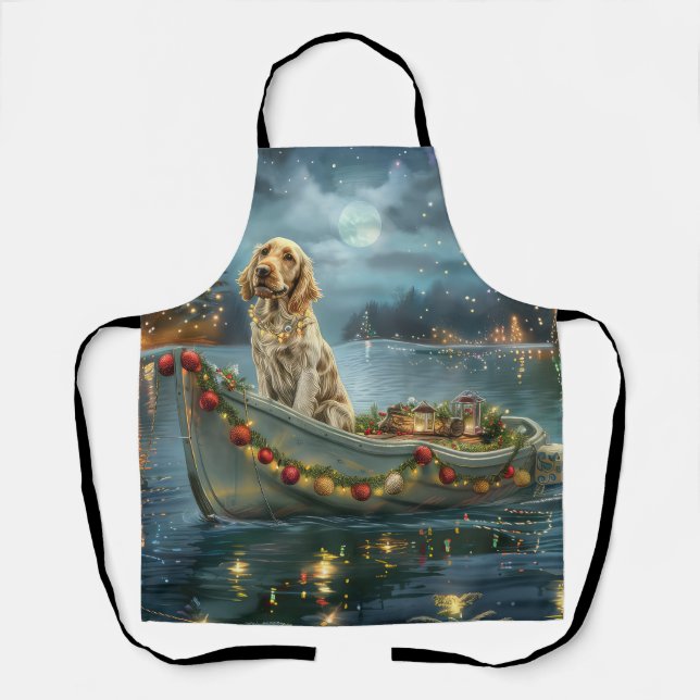 Tablier Français Setter Christmas Festive Voyage (Recto)