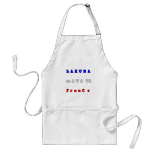 Tablier France HAKUNA MATATA BLEU BLANC ROUGE UNITÉ COULEU