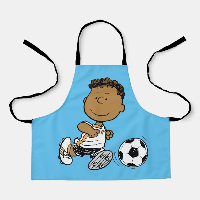 Tablier Franklin Jouer Au Football (Recto)