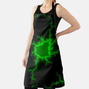 Tablier Frappes de foudre verte Alien en Pitch noir