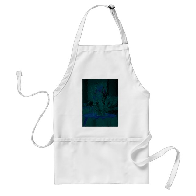 Tablier French Blue Love Mange Jouer Couleurs de fleurs po (Devant)
