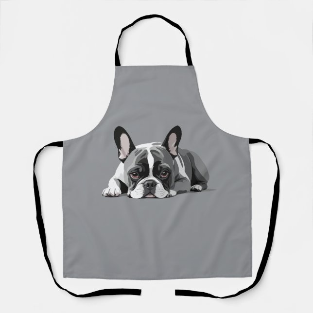 Tablier French Bulldog Adorable mignon animal dormant Déte (Recto)