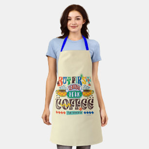 Tablier FRIENDS™   Mais d'abord Café Graphique Vibrant