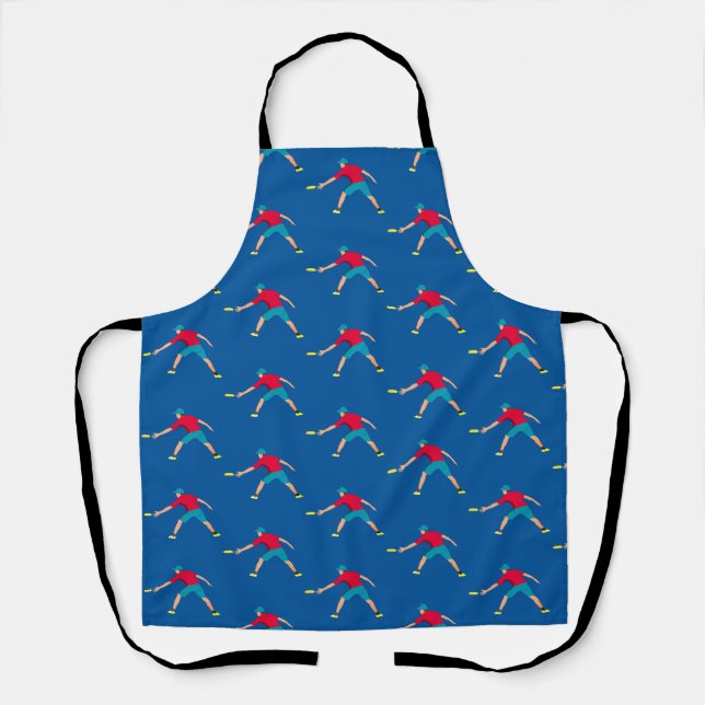 Tablier Frisbee bleu et rouge (Recto)
