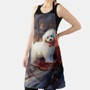 Tablier Frise de Bichon Frise Festin de Noël