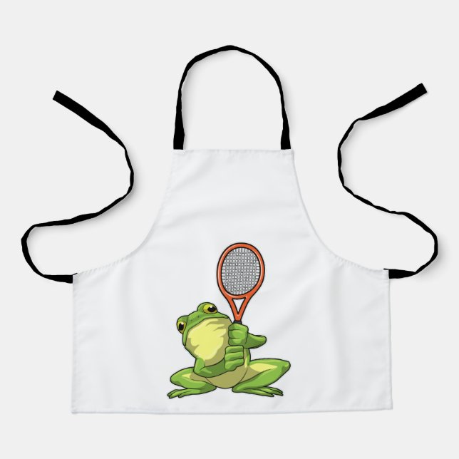 Tablier Frog at Tennis with Tennis racket (Recto)