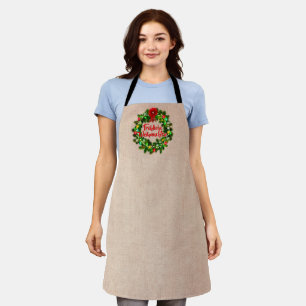 Tablier Frohe Weihnachten Schürze Noël