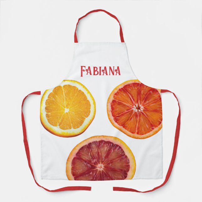 Tablier Fruit Citrus personnalisé (Recto)